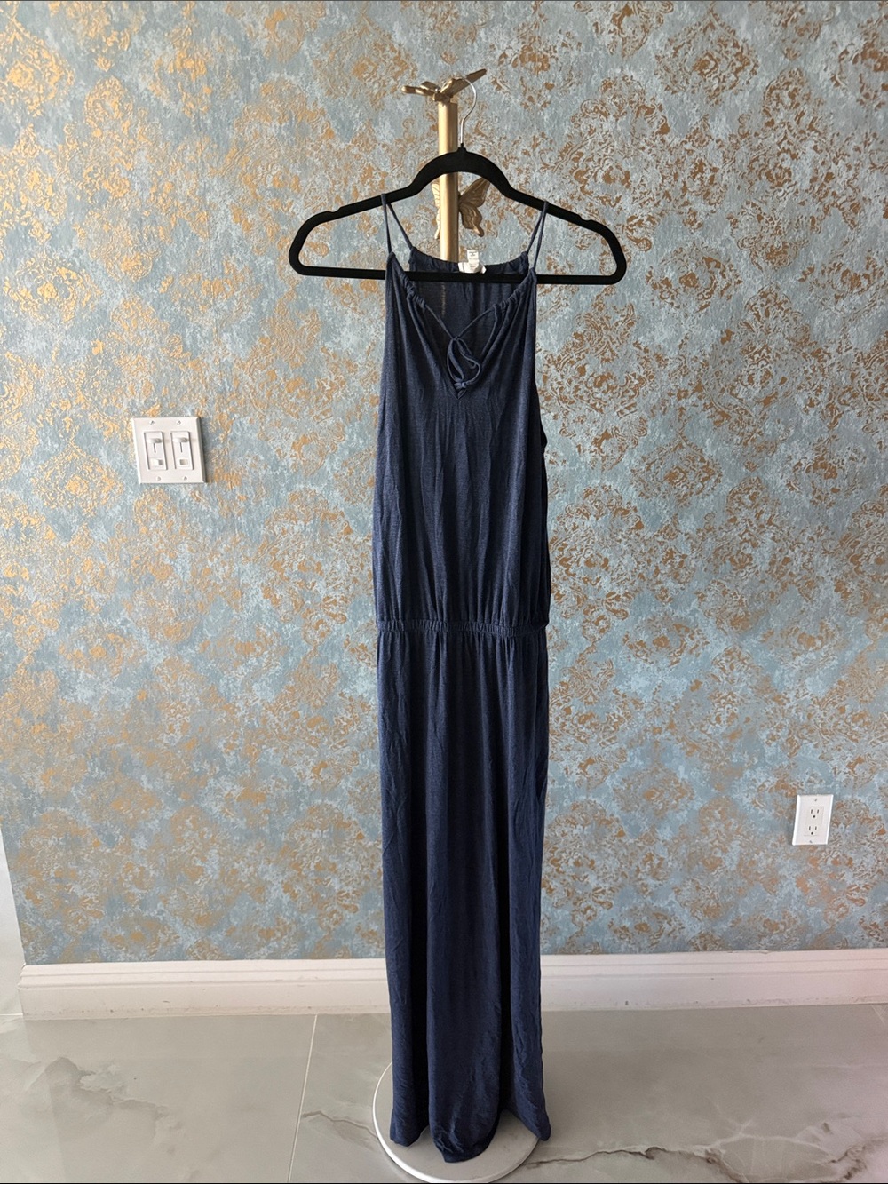 Soft Joie Navy Halter-Style Maxi Dress